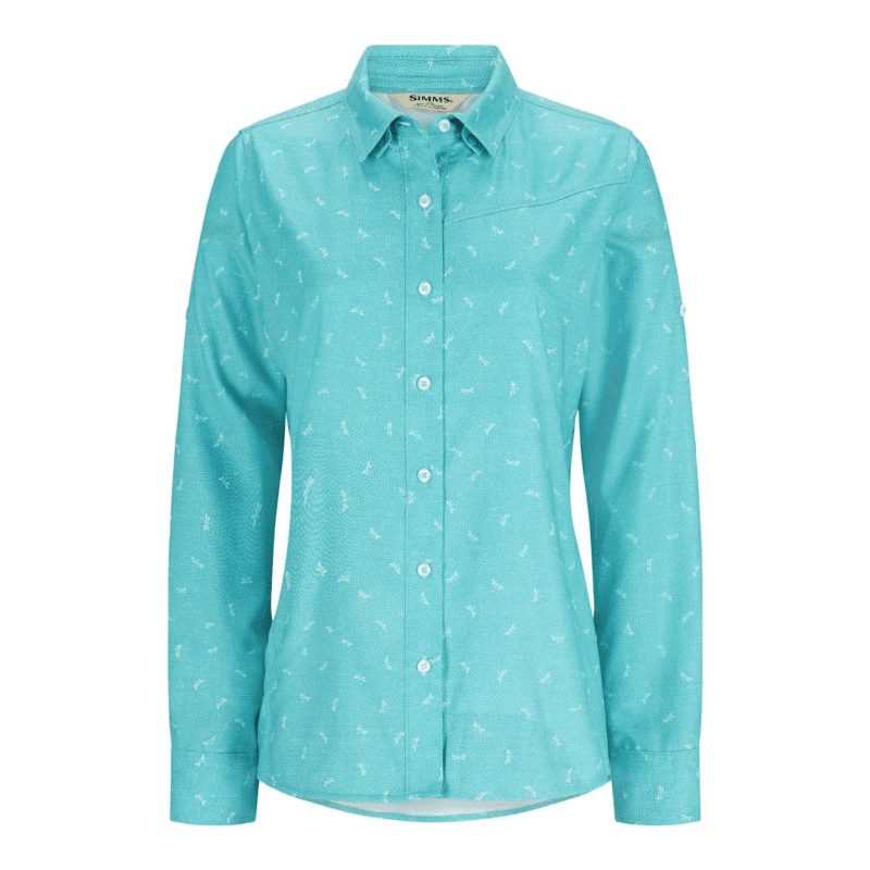 simms womens isle shirt dragonfly gulf blue